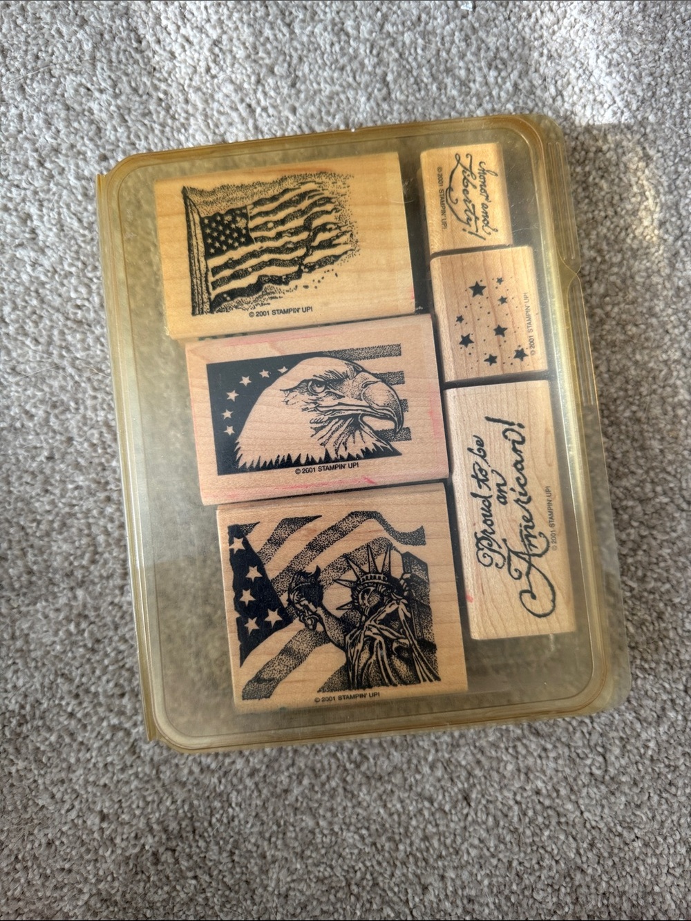 Stampin' Up! Patriotic Home Design Stamp Set - Tan, Black